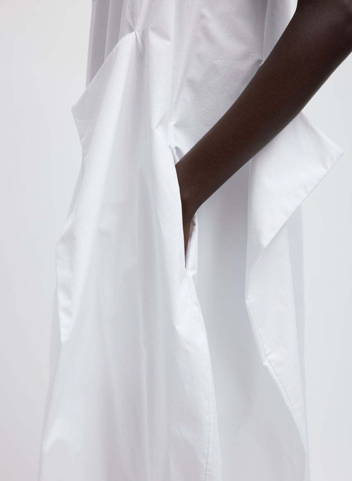 Eco Poplin Tank Dress White - Tibi