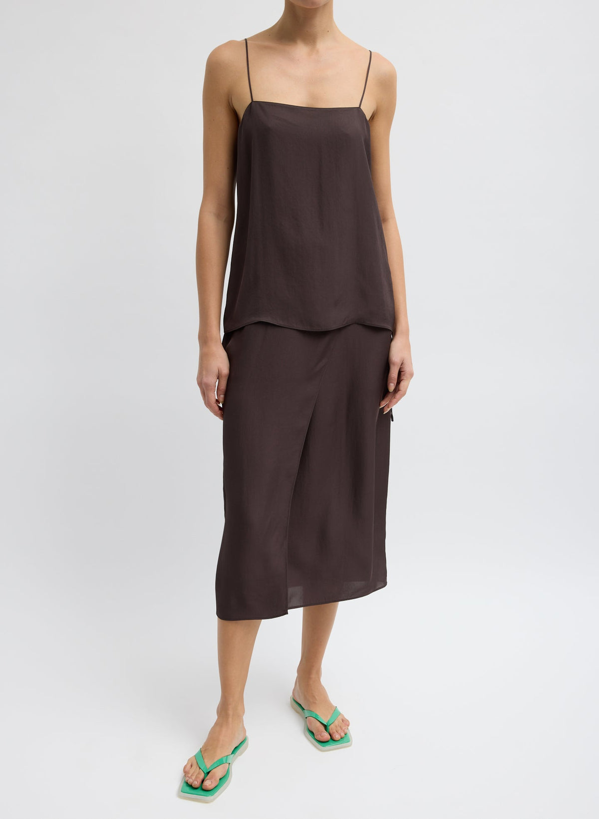 Summer Slip Cami Chocolate Brown - Tibi