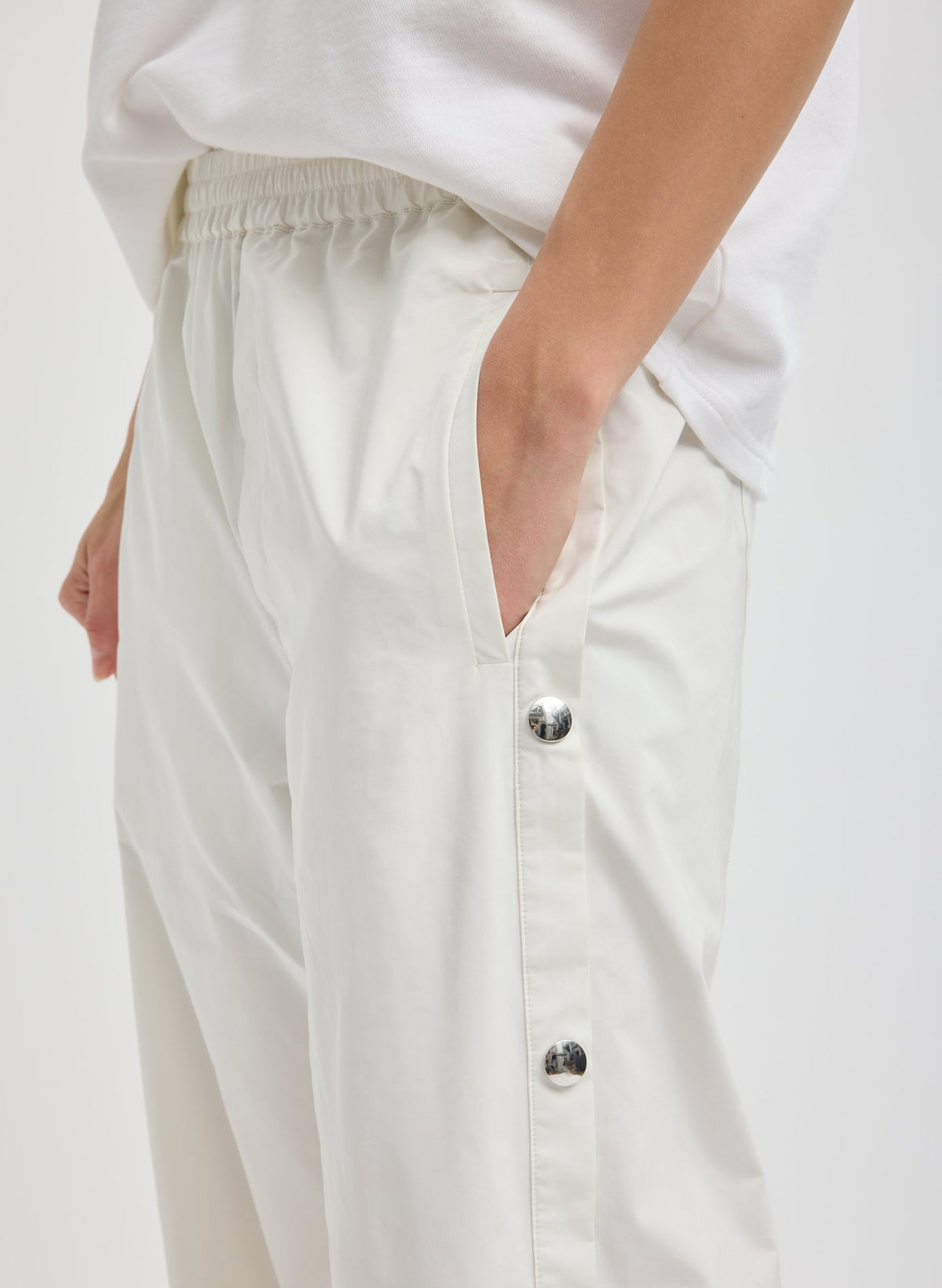 Nylon Snap Jogger White - Tibi