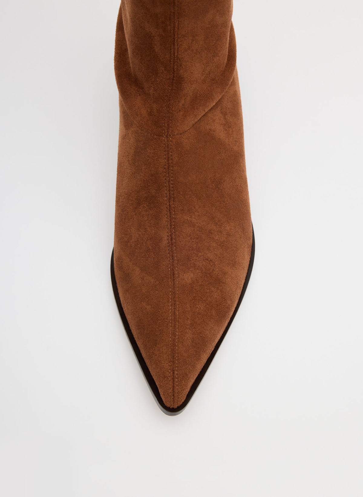Faux Suede Bronson Boot - Regular Calf Light Brown - Tibi