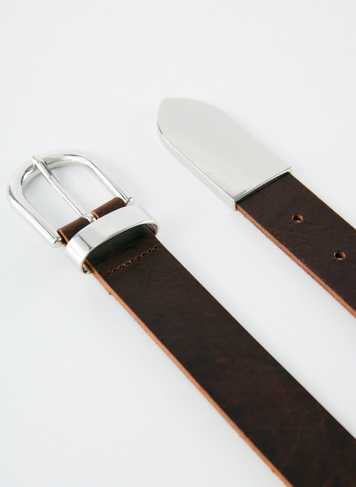 Carlos Leather Belt Dark Brown - Tibi