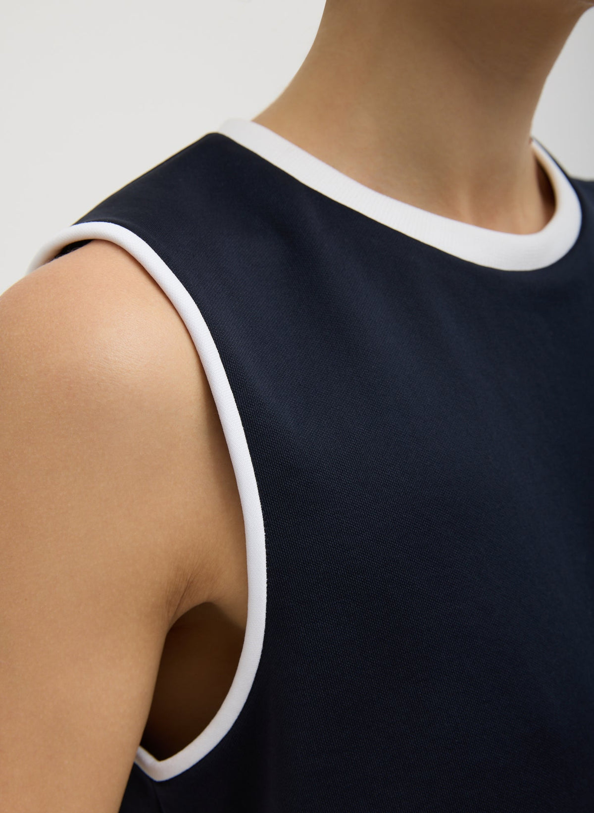 Active Knit Flip Tank Navy - Tibi