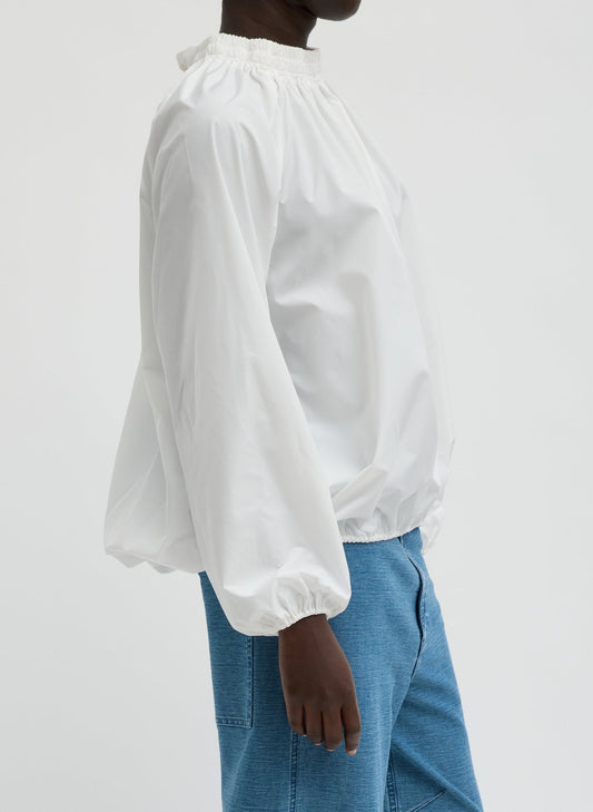 Italian Sporty Nylon Shirred Anorak Top White - Tibi