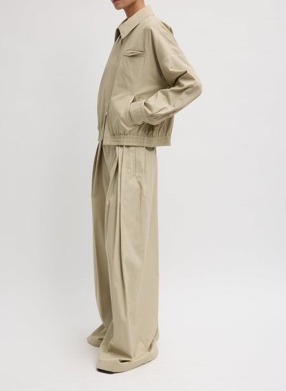 Luxe Spring Twill Bomber Taupe - Tibi