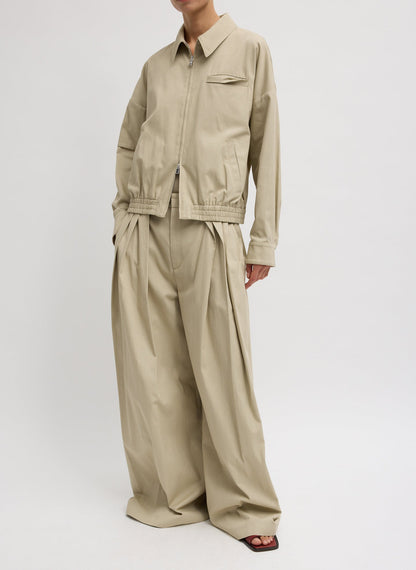 Luxe Spring Twill Bomber Taupe - Tibi