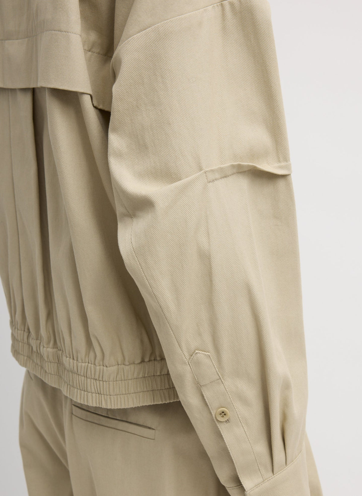 Luxe Spring Twill Bomber Taupe - Tibi
