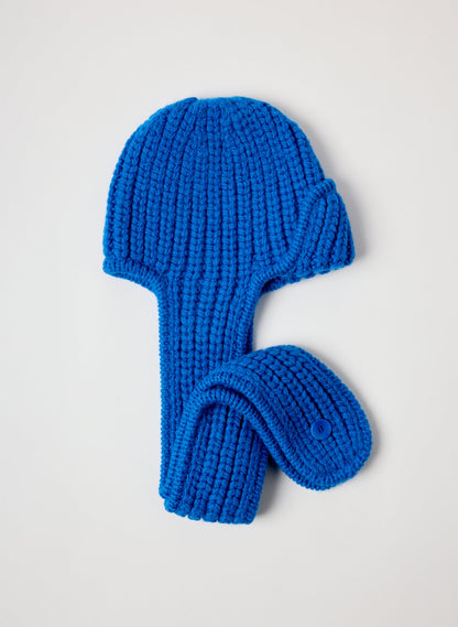 Cozy Trapper Scarf Hat Blue - Tibi