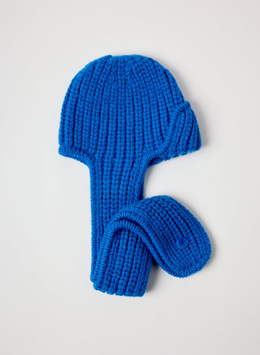 Cozy Trapper Scarf Hat Blue - Tibi