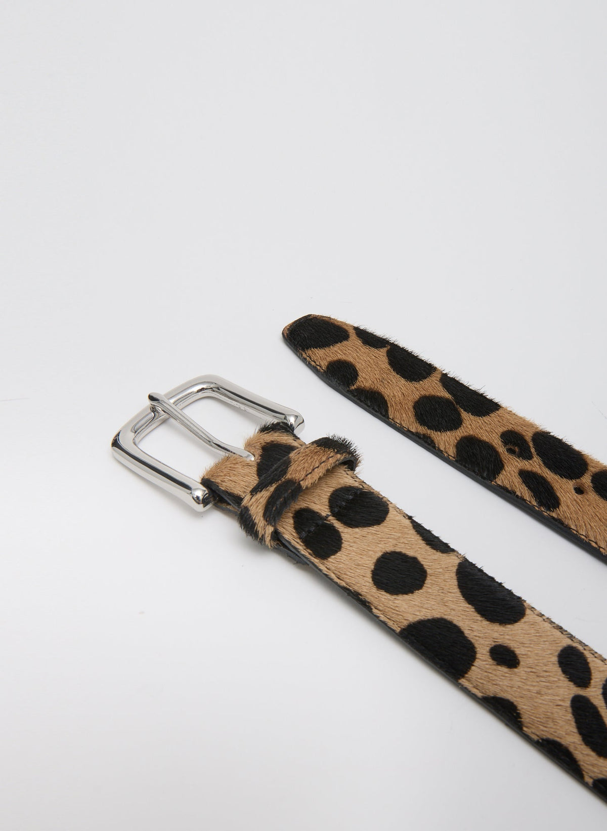 Classic Pony Hair Leather Belt Leopard - Tibi