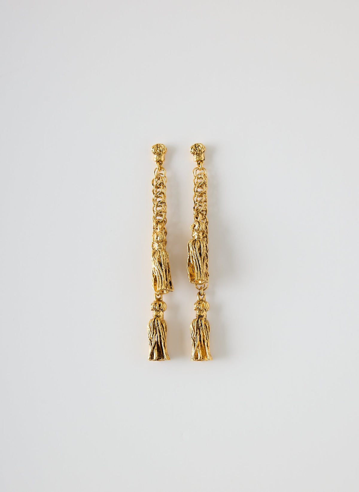 Tassel Earrings Gold - Tibi