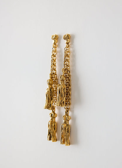 Tassel Earrings Gold - Tibi