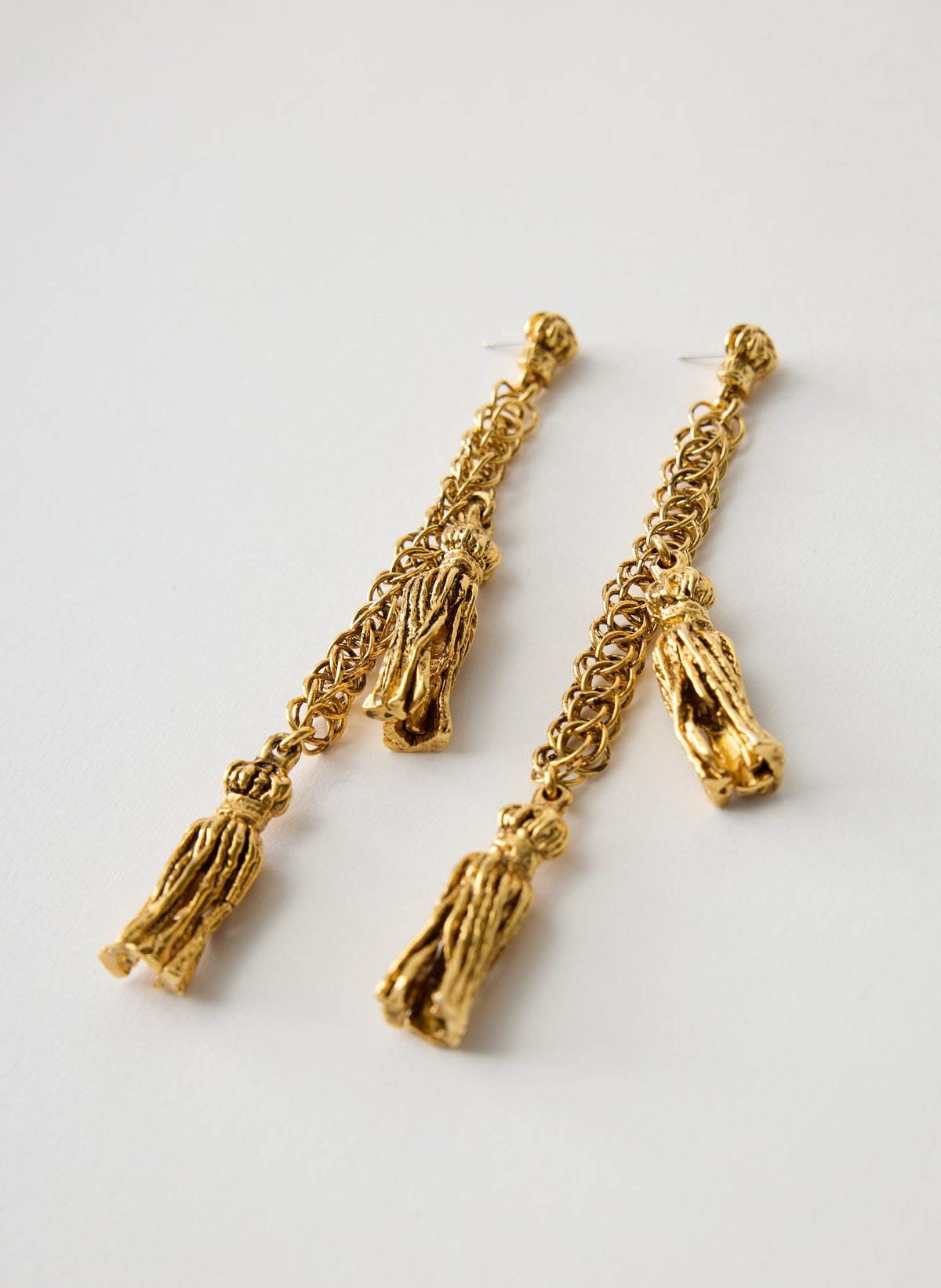 Tassel Earrings Gold - Tibi