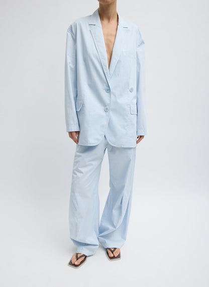Garment Dyed Silky Cotton Liam Blazer Pale Blue - Tibi