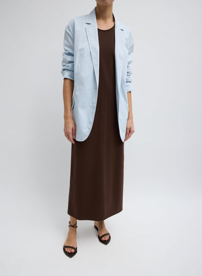 Garment Dyed Silky Cotton Liam Blazer Pale Blue - Tibi