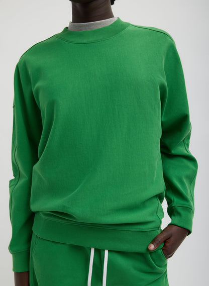 Cocoon Crewneck Sweatshirt Green - Tibi