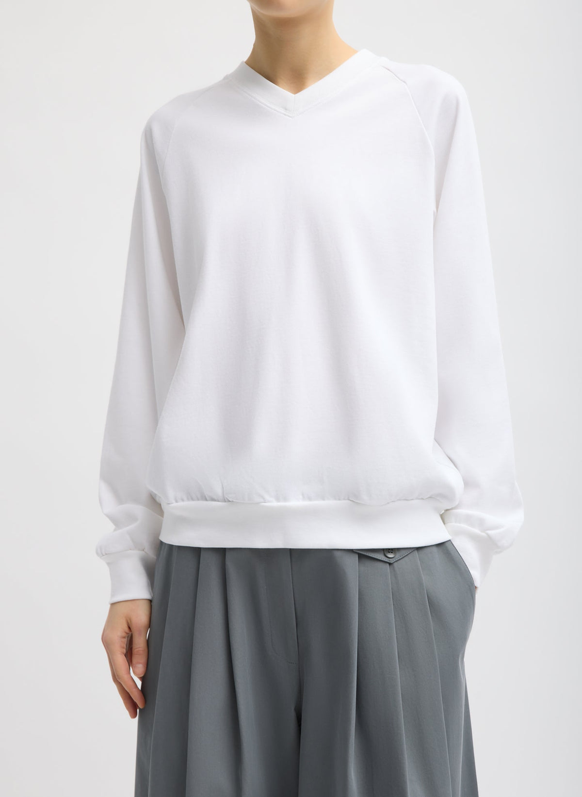 Perfect T-Shirt Vintage Sweatshirt White - Tibi