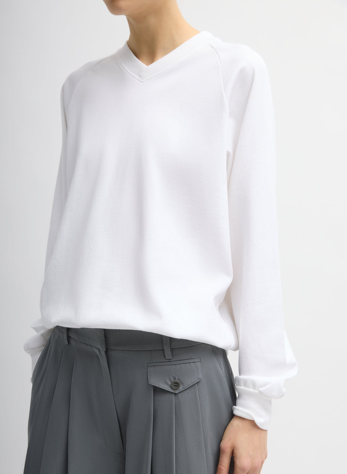 Perfect T-Shirt Vintage Sweatshirt White - Tibi