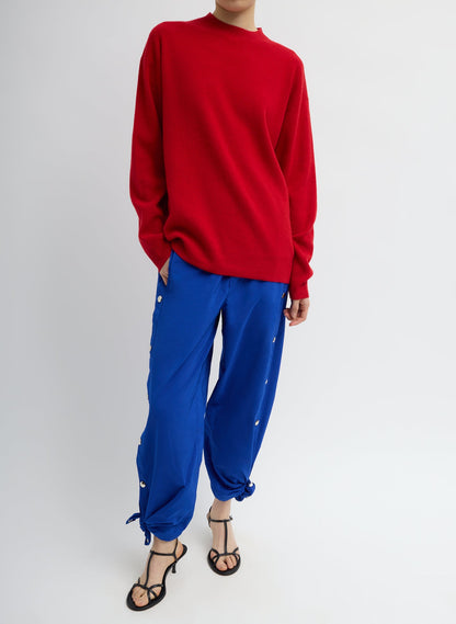 Nylon Snap Pull On Jogger Blue - Tibi
