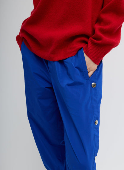 Nylon Snap Pull On Jogger Blue - Tibi