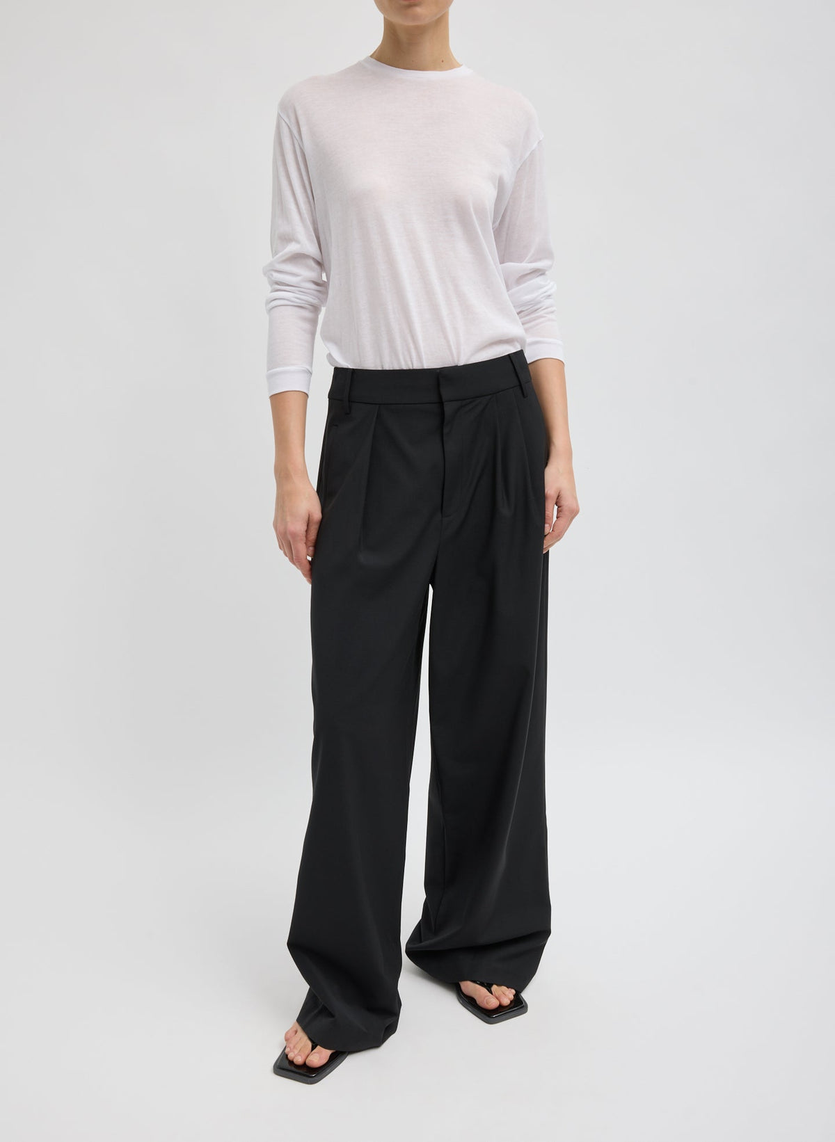 Tropical Wool Stella Pant Black - Tibi
