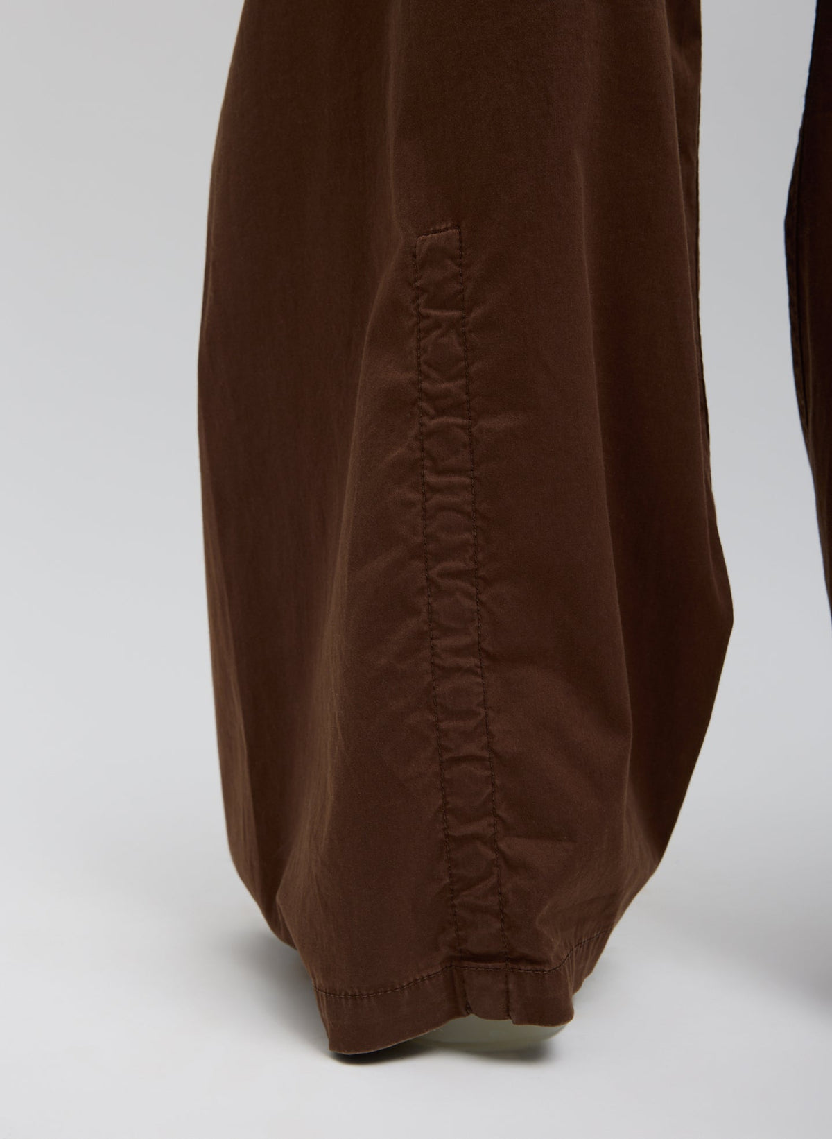 Garment Dyed Silky Cotton Winslow Pull On Pant Brown - Tibi