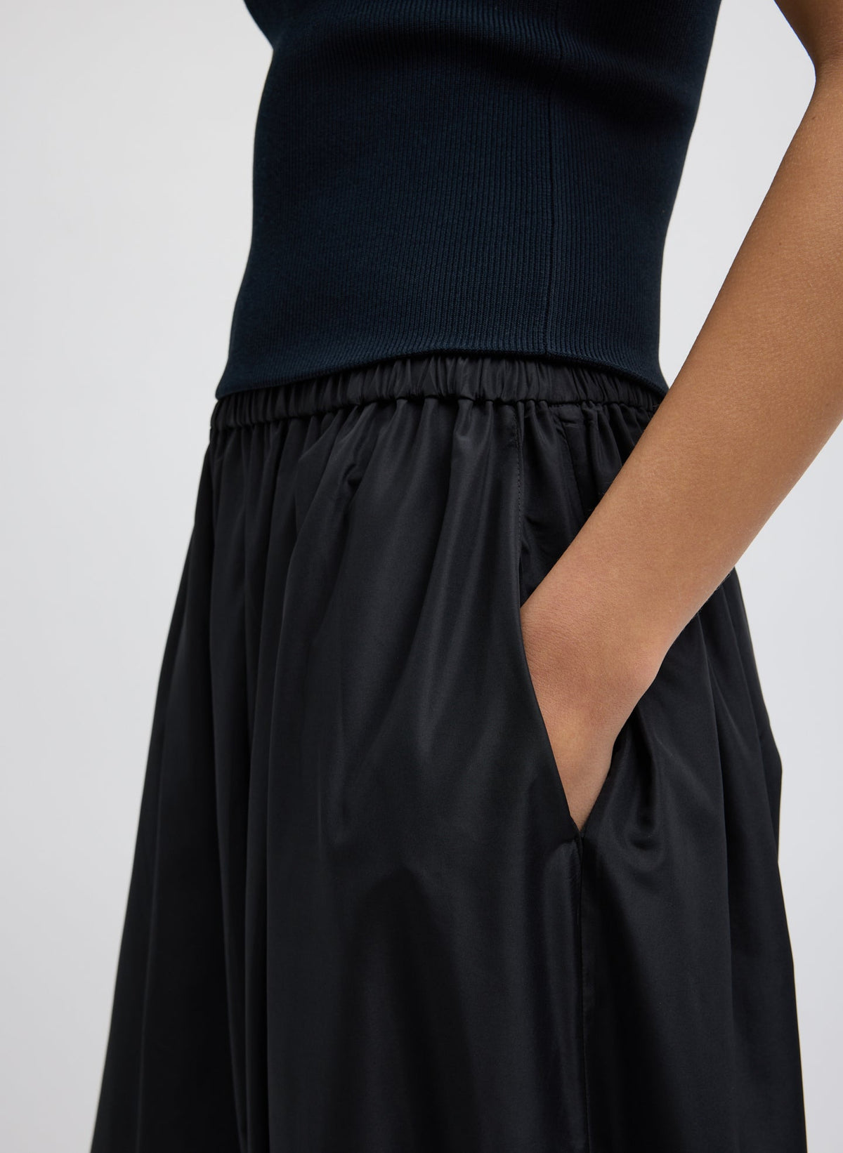 Summer Nylon Zeppelin Pant Black - Tibi