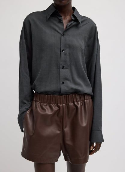 Leather Pull On Short Brown - Tibi