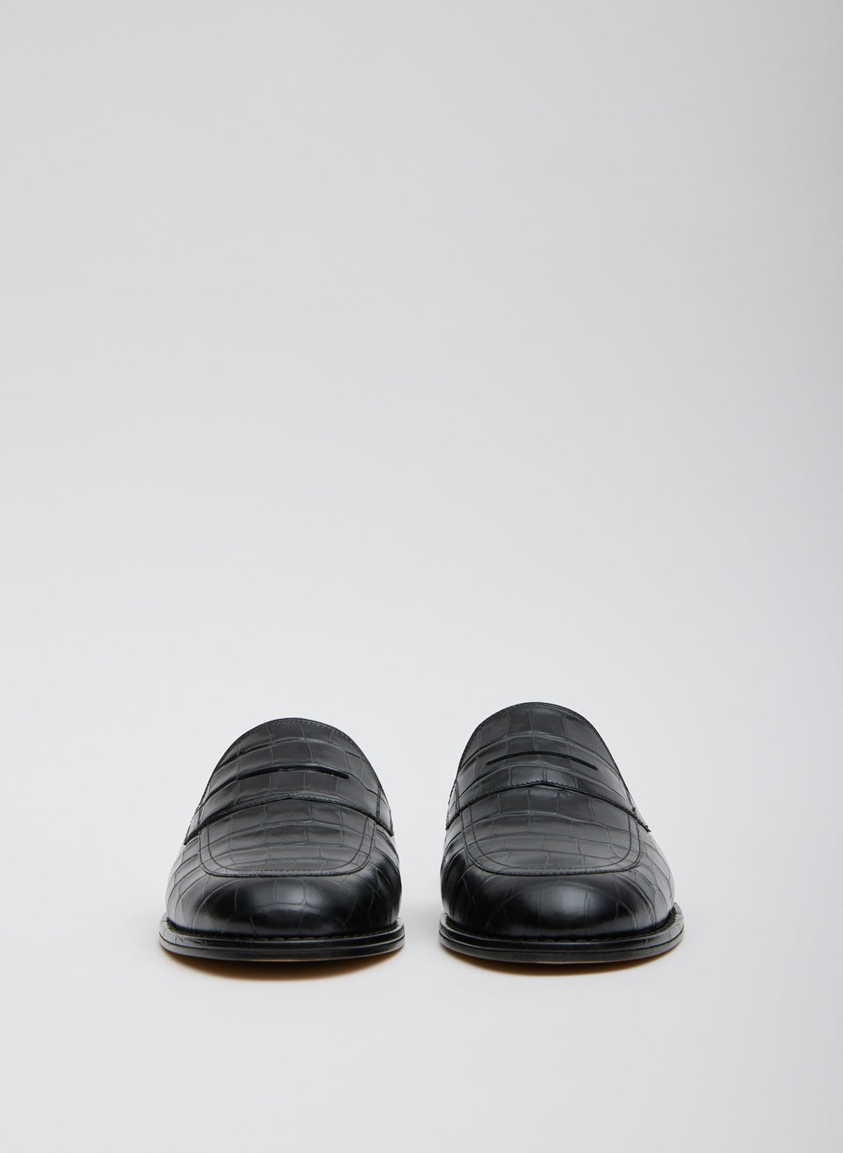 Herbert Slide Crocodile Embossed Black - Tibi