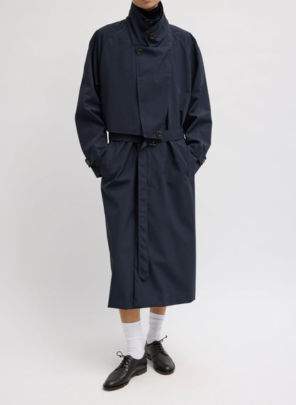 Double Collar Frank Trench Navy - Tibi