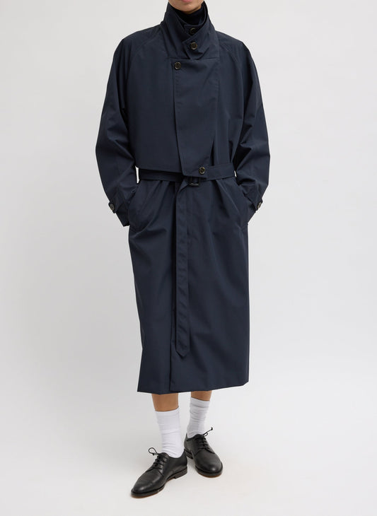 Double Collar Frank Trench Navy - Tibi