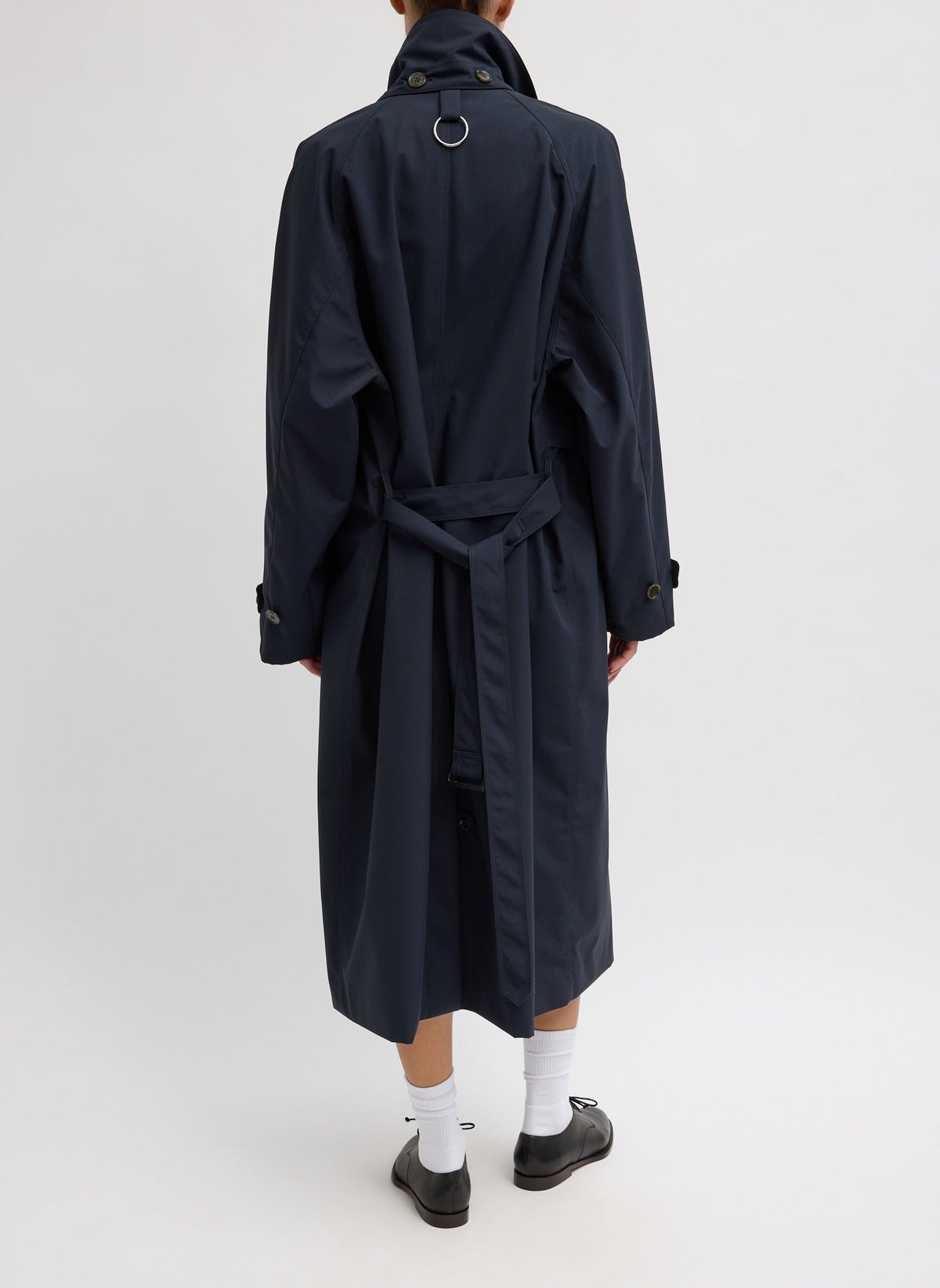 Double Collar Frank Trench Navy - Tibi