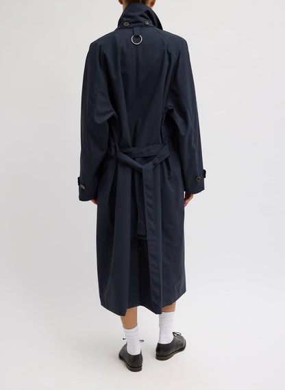 Double Collar Frank Trench Navy - Tibi