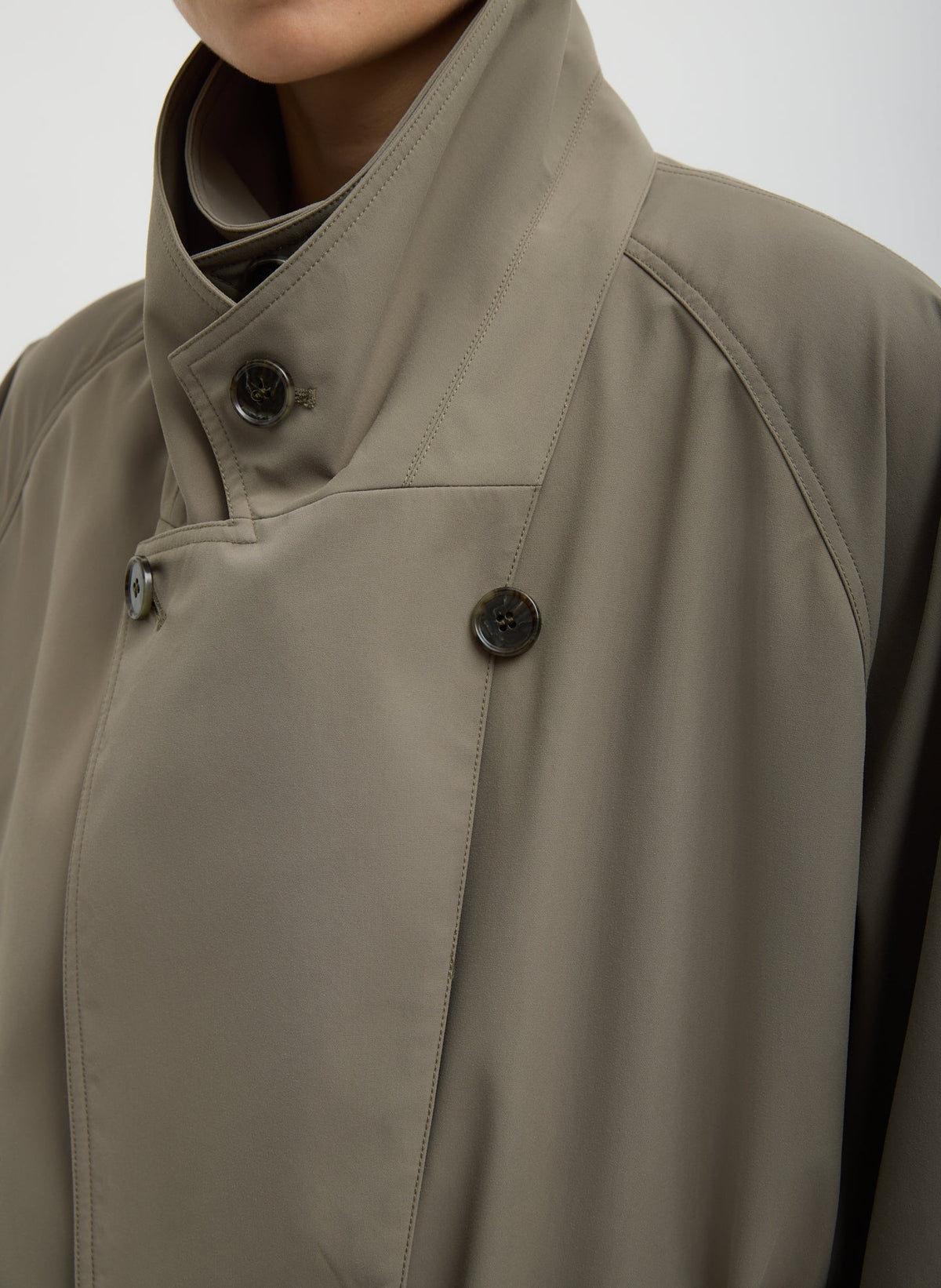 Double Collar Frank Trench Dark Hazelnut - Tibi