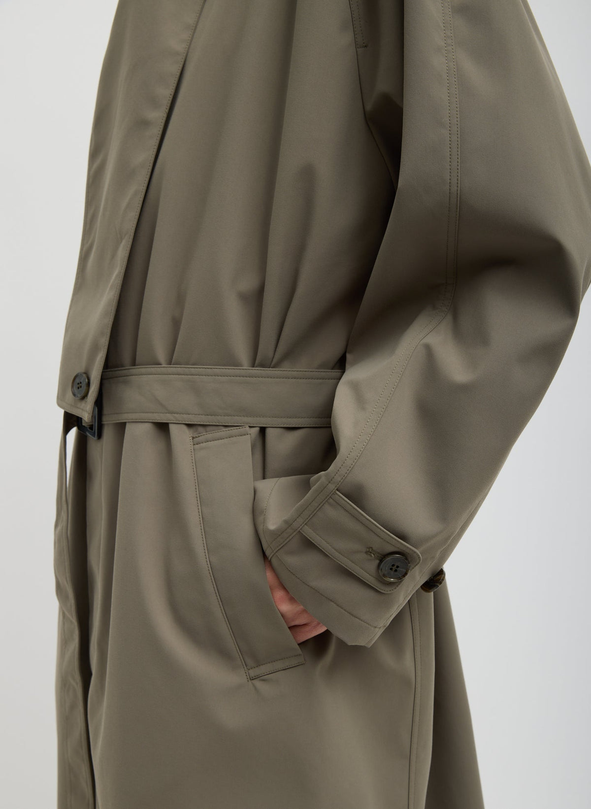 Double Collar Frank Trench Dark Hazelnut - Tibi