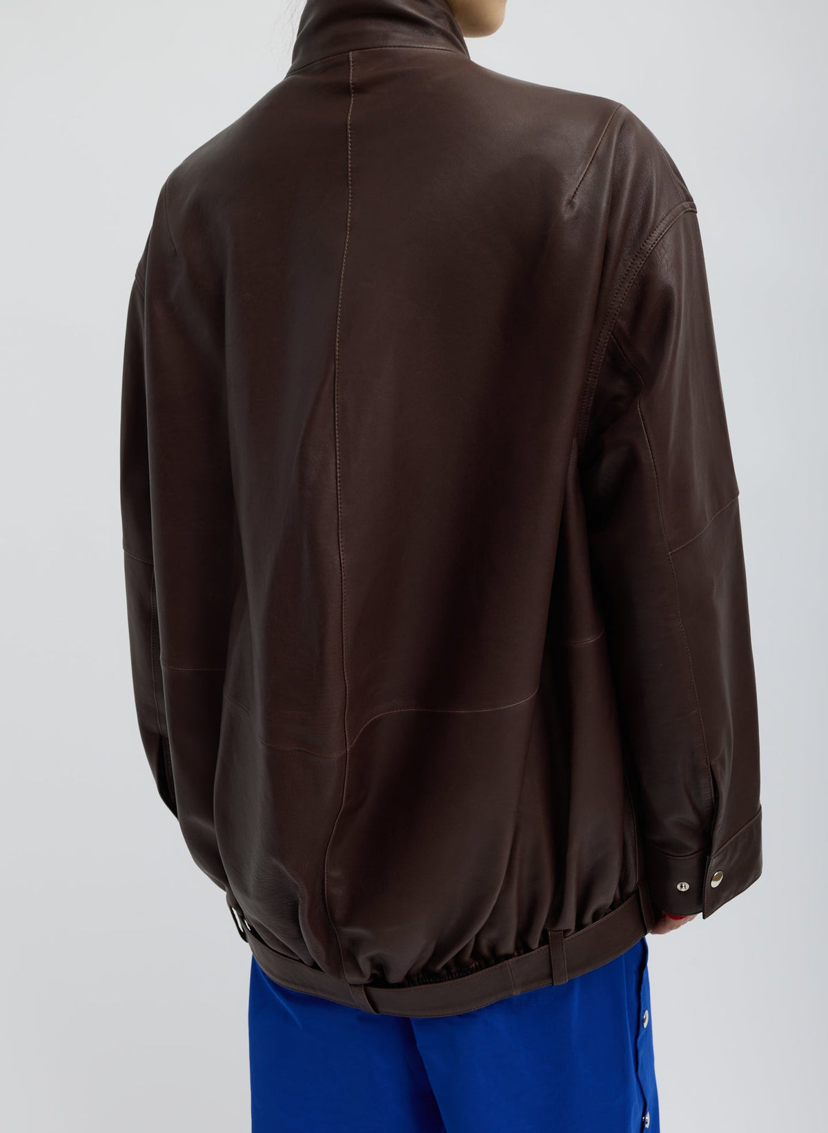 Leather Moto Bomber Brown - Tibi