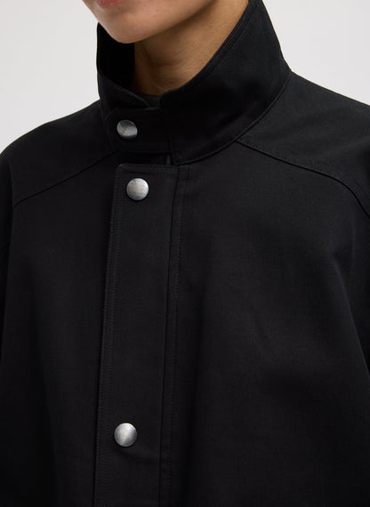 Patchwork Twill Slicker Jacket Black - Tibi
