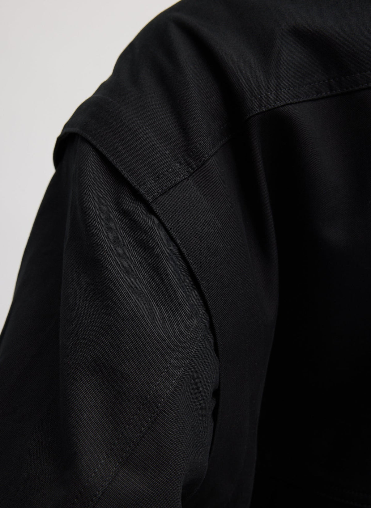 Patchwork Twill Slicker Jacket Black - Tibi