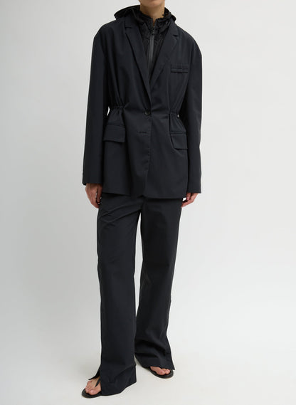Tech Suiting Anorak Blazer With Zip Off Vest Black - Tibi