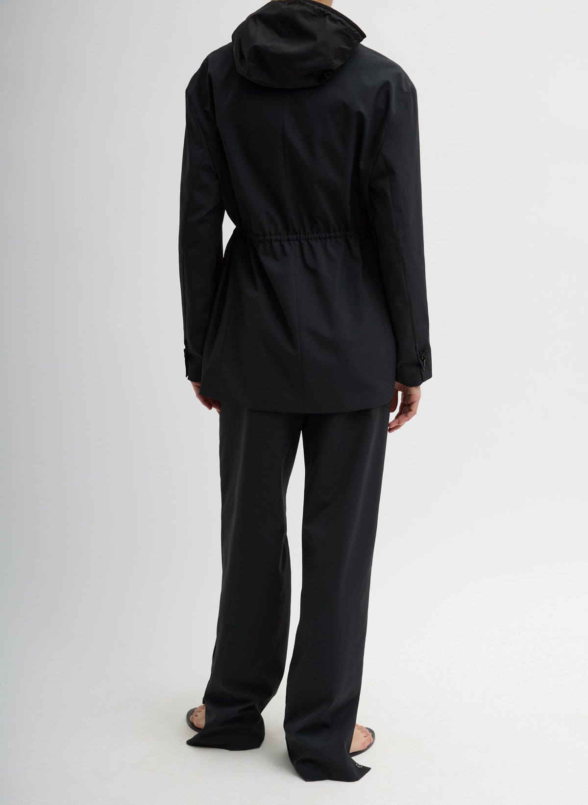 Tech Suiting Anorak Blazer With Zip Off Vest Black - Tibi