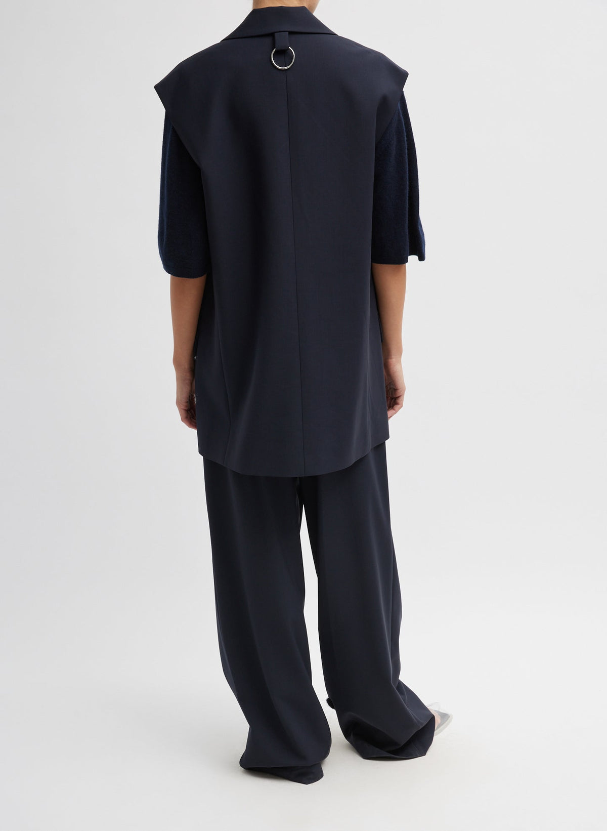 Tropical Wool Liam Vest Navy - Tibi
