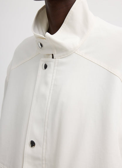 Patchwork Twill Slicker Jacket White - Tibi