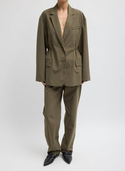 Tech Suiting Anorak Blazer With Zip Off Vest Dark Hazelnut - Tibi
