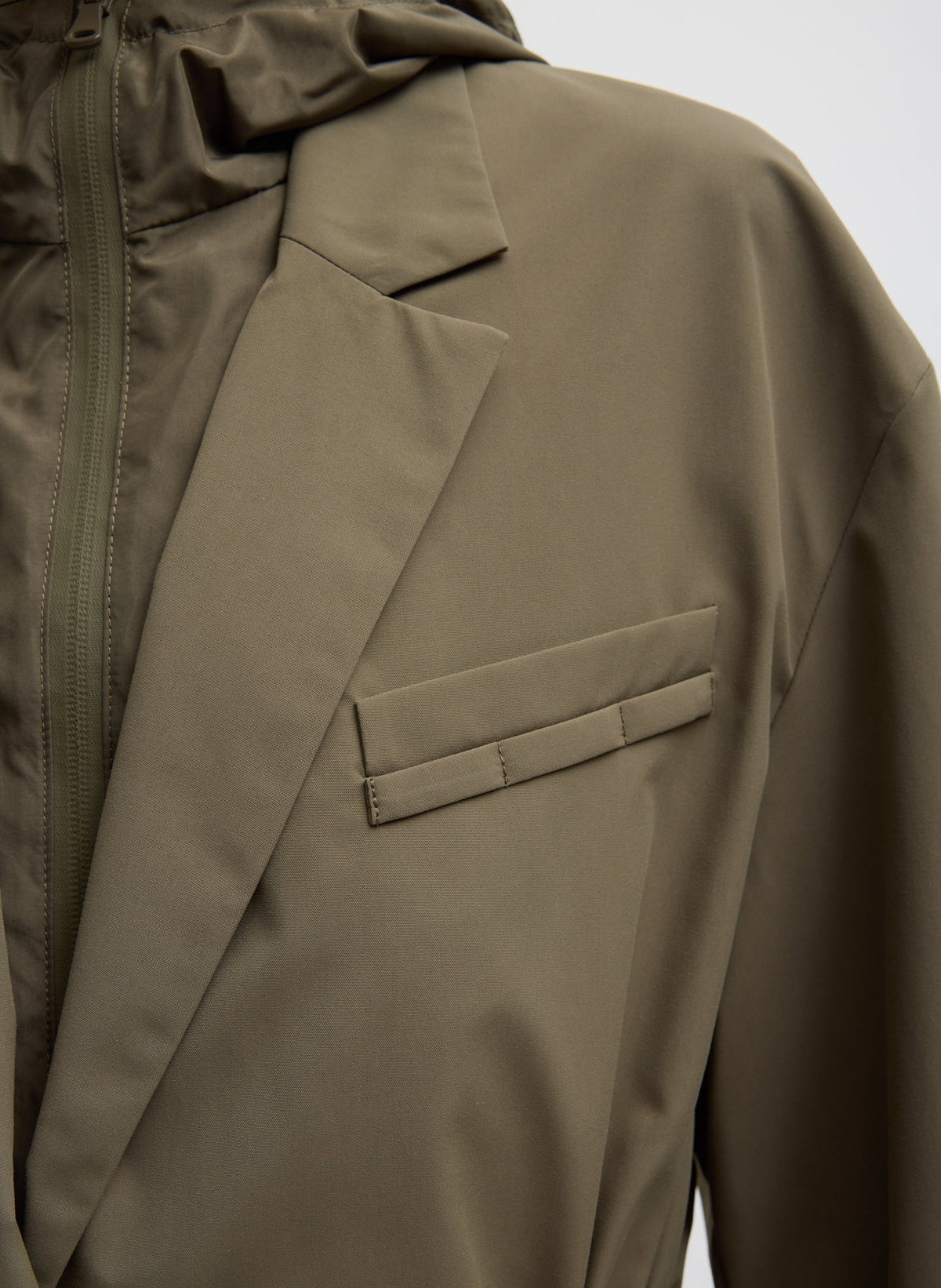 Tech Suiting Anorak Blazer With Zip Off Vest Dark Hazelnut - Tibi