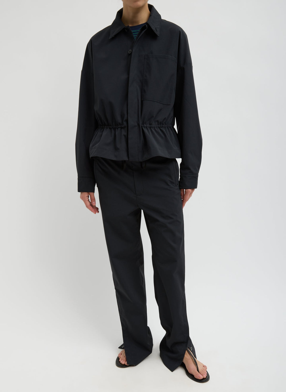 Tech Suiting Anorak Bomber Black - Tibi