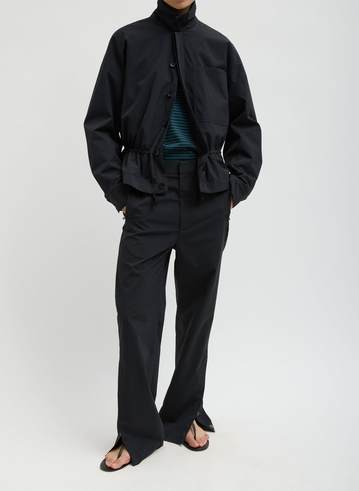 Tech Suiting Anorak Bomber Black - Tibi
