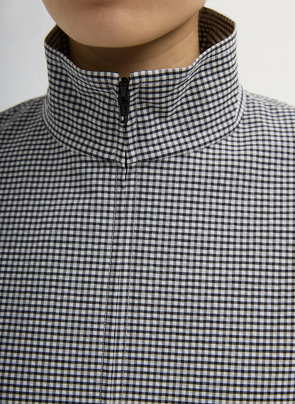 Tech Gingham Track Jacket Black/White Gingham - Tibi