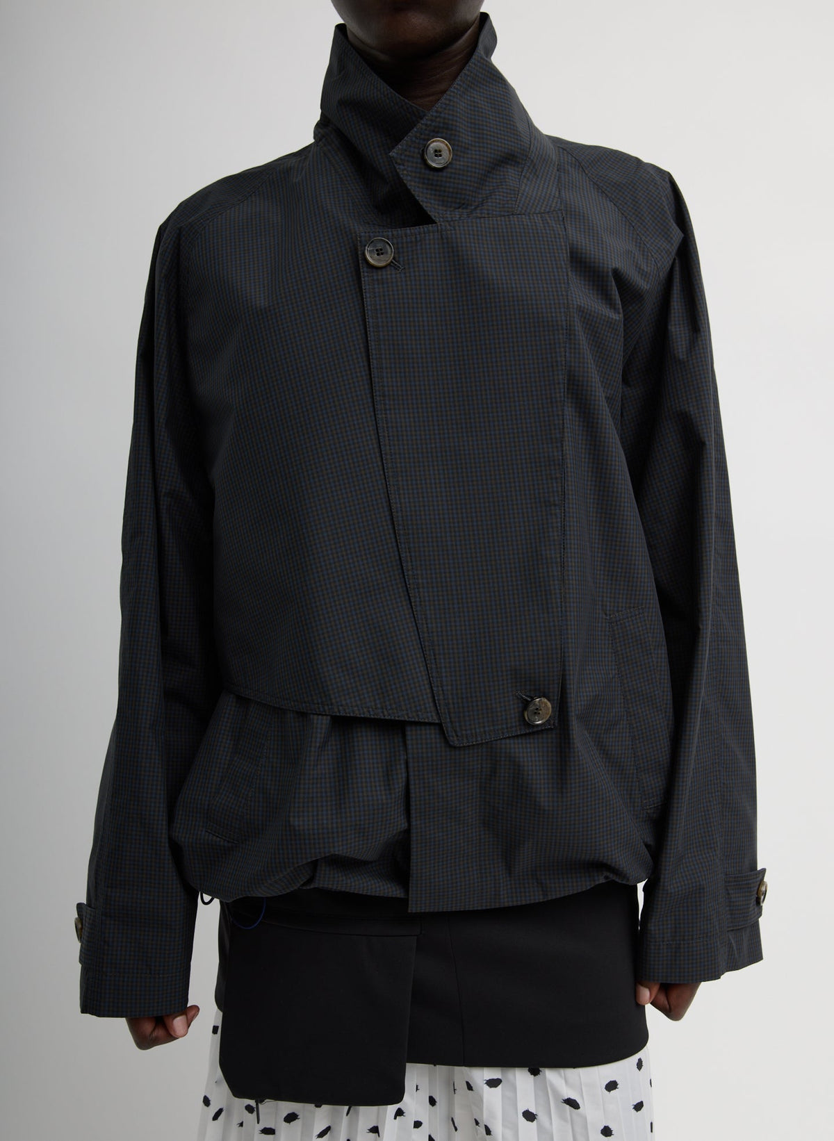 Charles Menswear Trench Anorak Navy Multi - Tibi