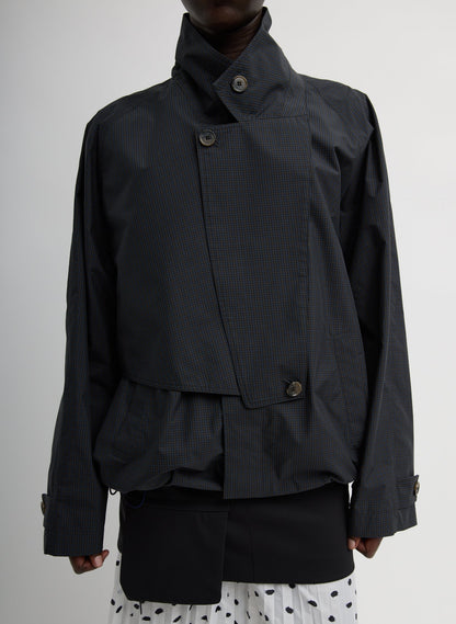 Charles Menswear Trench Anorak Navy Multi - Tibi