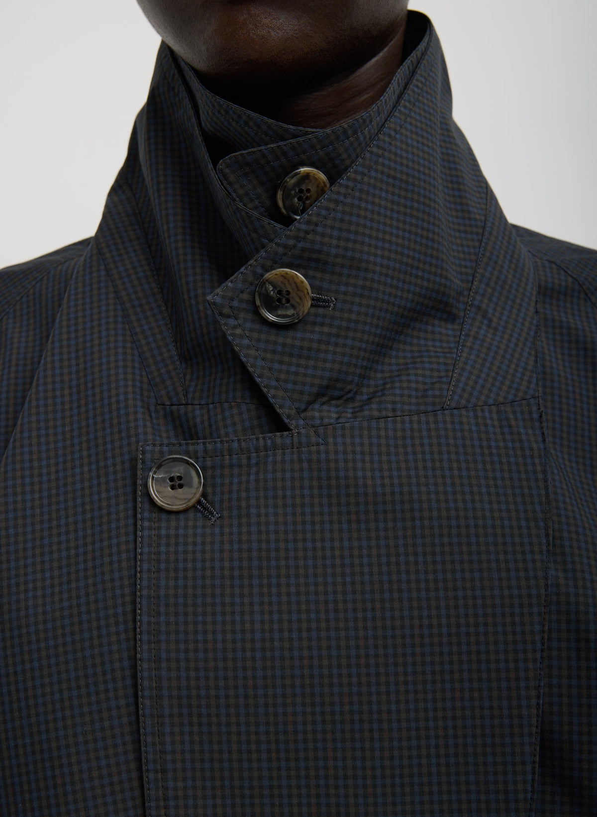 Charles Menswear Trench Anorak Navy Multi - Tibi