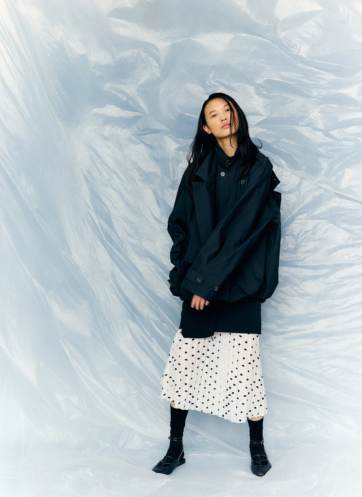 Charles Menswear Trench Anorak Navy Multi - Tibi